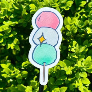 Hanami Dango Sticker, Sweet Mochi Treats, Japanese Snacks Decal, Travel Foodie Stickers, Cute Desserts, Waterproof Sparkly or Matte Vinyl