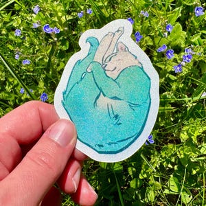 Katze schläft Aufkleber, niedliche Katze Illustration Vinyl Aufkleber, Kitty Zeichnung Aufkleber, Garnelen Katzennickerchen, schläfrige gemütliche Katzenaufkleber für Journal