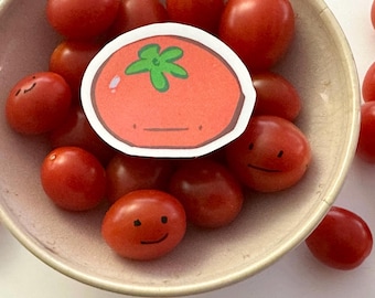 Pegatina de vinilo de tomate, impermeable, ideal para libros de cocina.