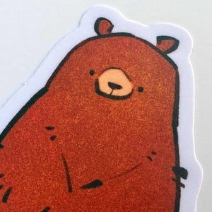 close up photo showing the texture of the matte stickers