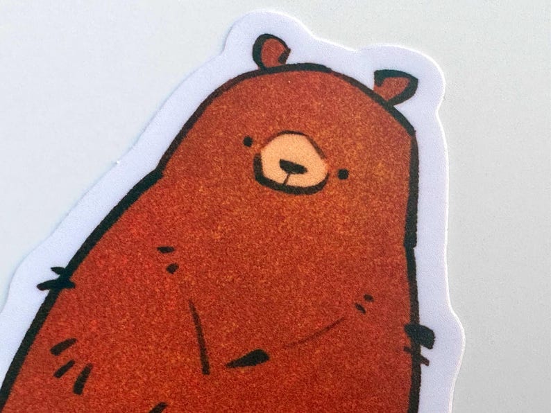 close up photo showing the texture of the matte stickers