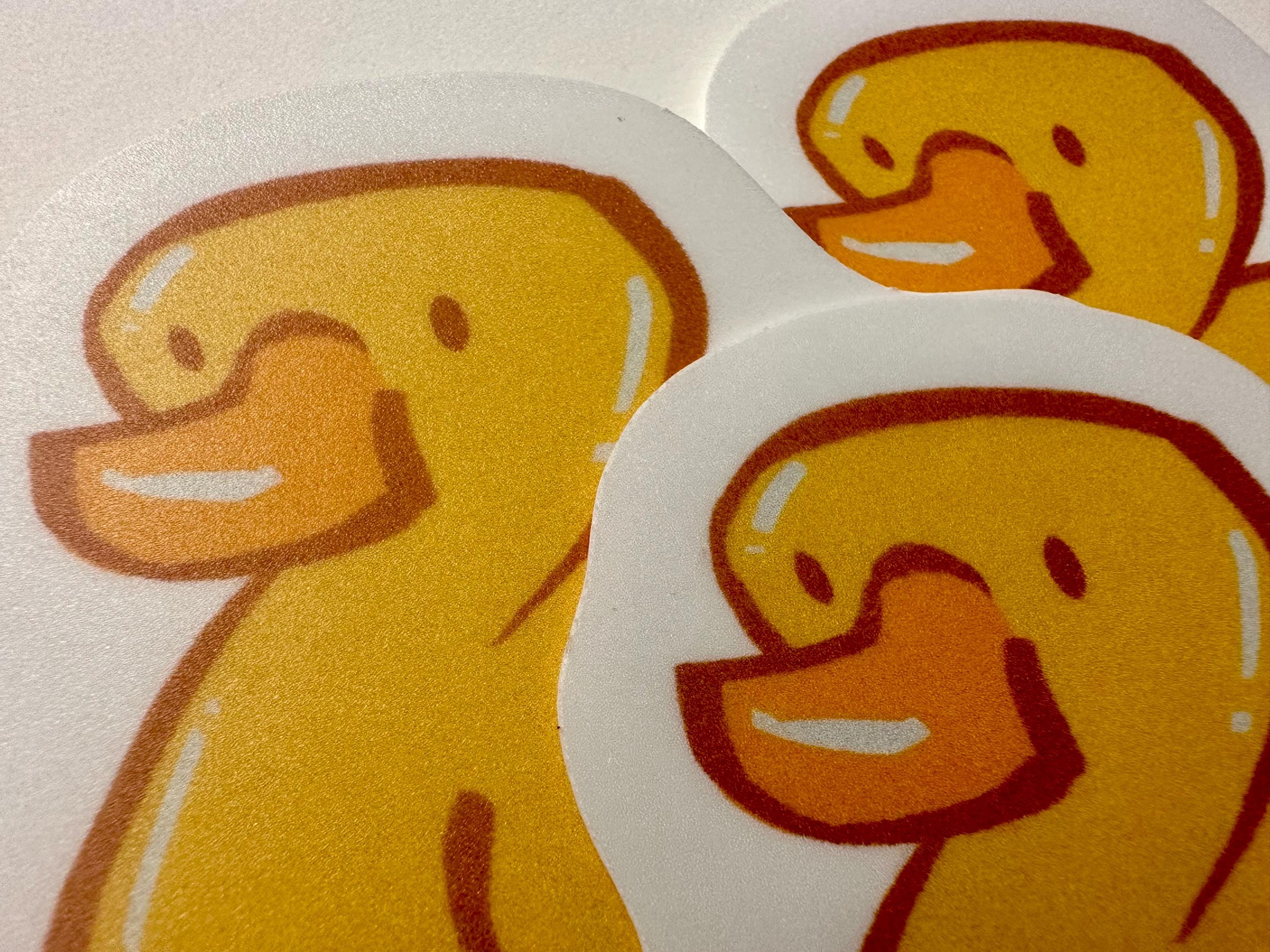 Rubber Duck Sticker: Waterproof Vinyl Decal, Matte or Glitter - Etsy