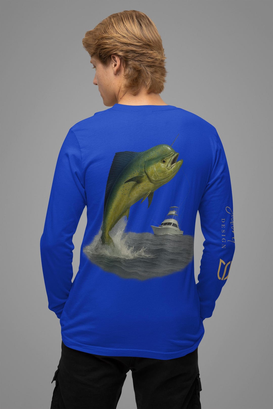 Performance LS Fishing Tee with Mahi Mahi Art main image 0