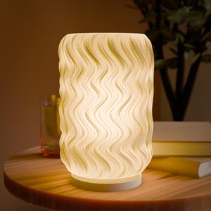 Lampe de table minimaliste moderne - Éclairage LED de bureau ou de table de chevet - Lampe de table avec motif en spirale