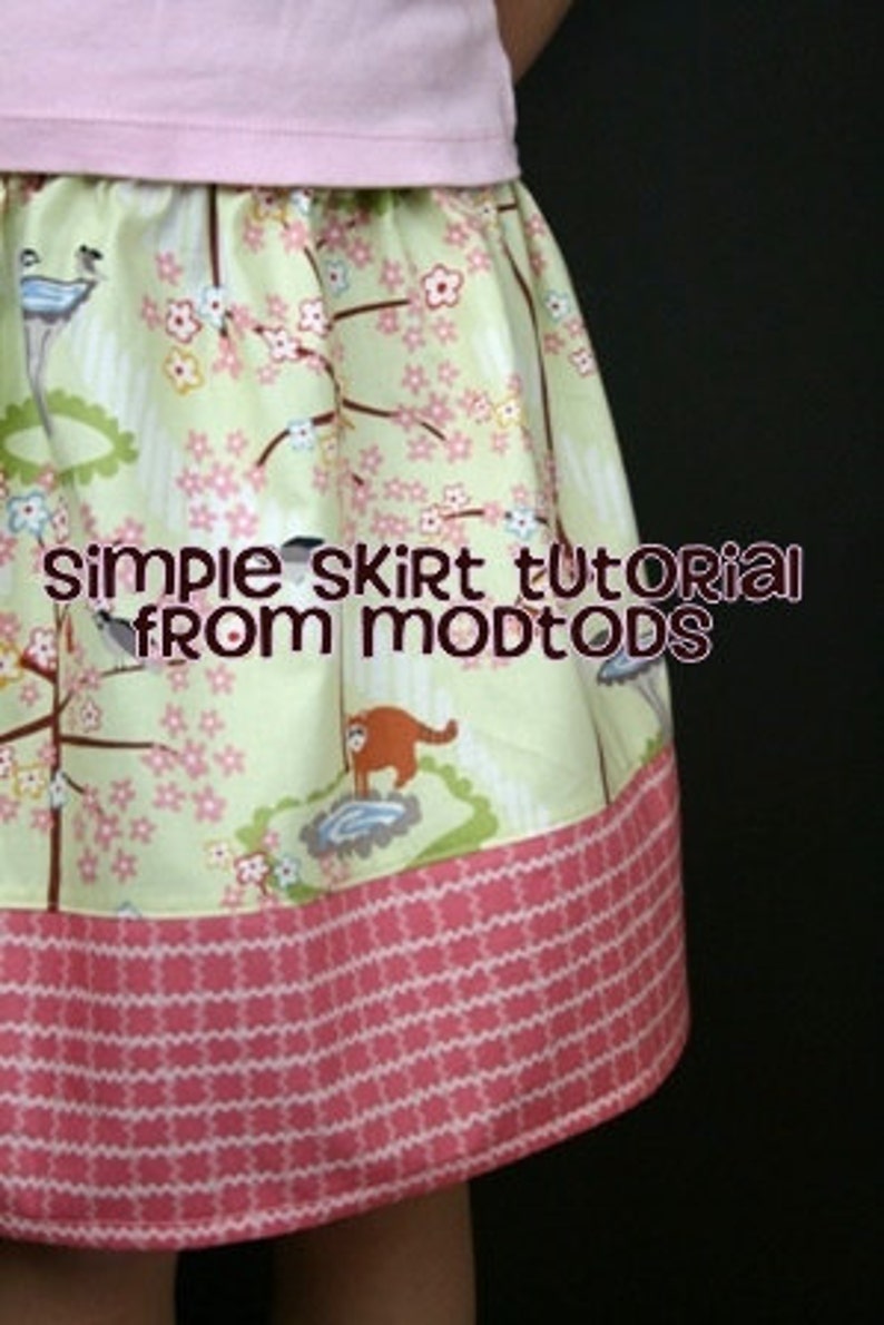 Skirt TUTORIAL Simple Skirt PDF Pattern for Girls and Toddlers Sizes 18