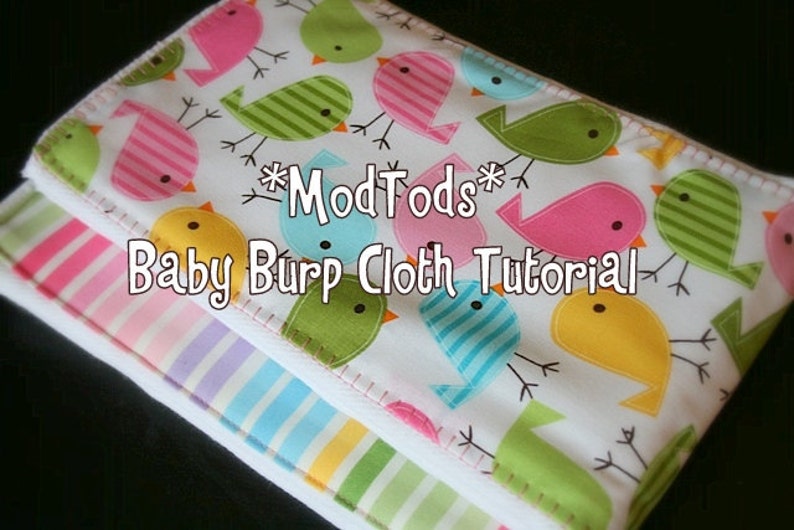 TUTORIAL Baby Burp Cloth PDF Pattern Tutorial Quality Boutique Style