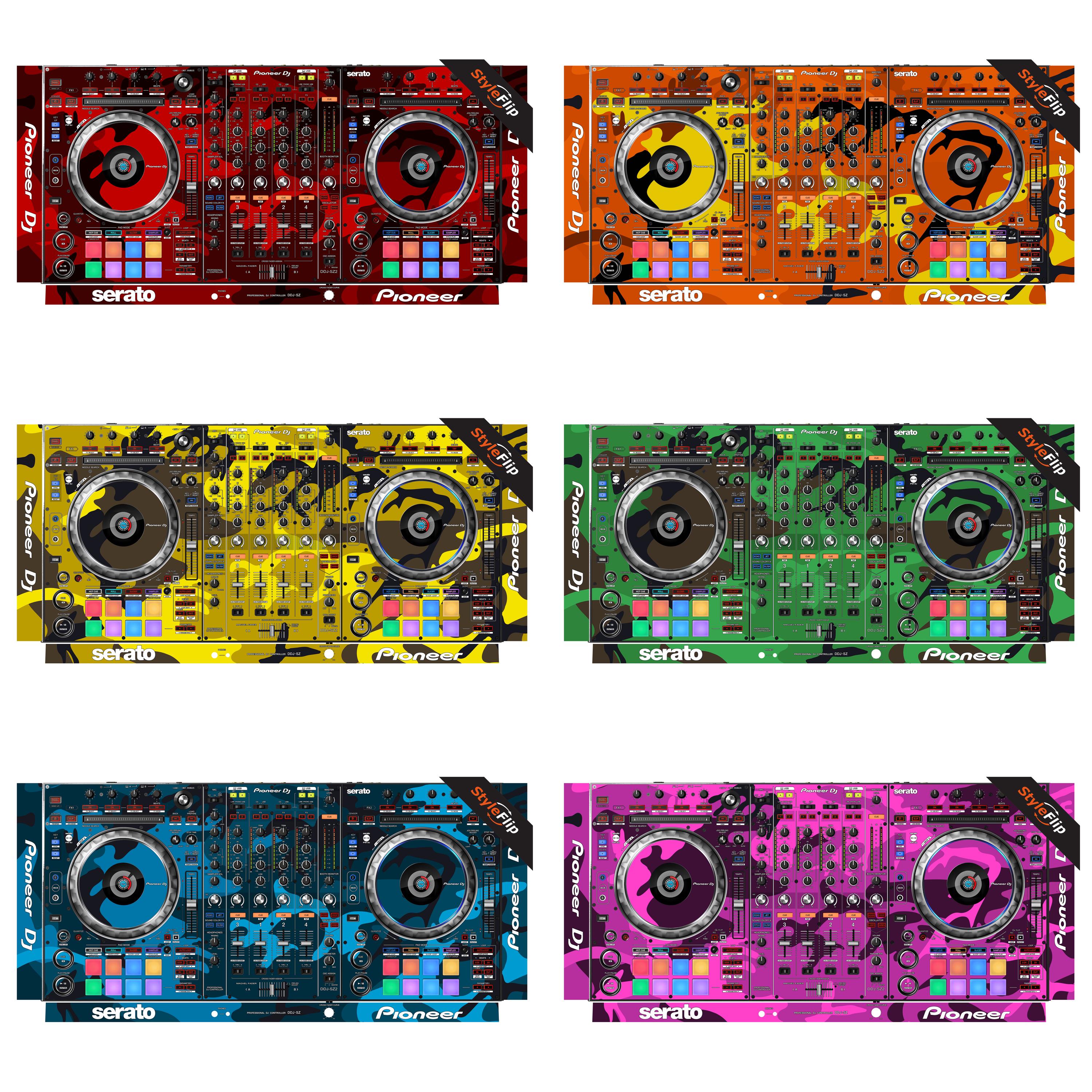 Pioneer DDJ-SZ 2 Skins | 7 Camo Designs | Protective Decal