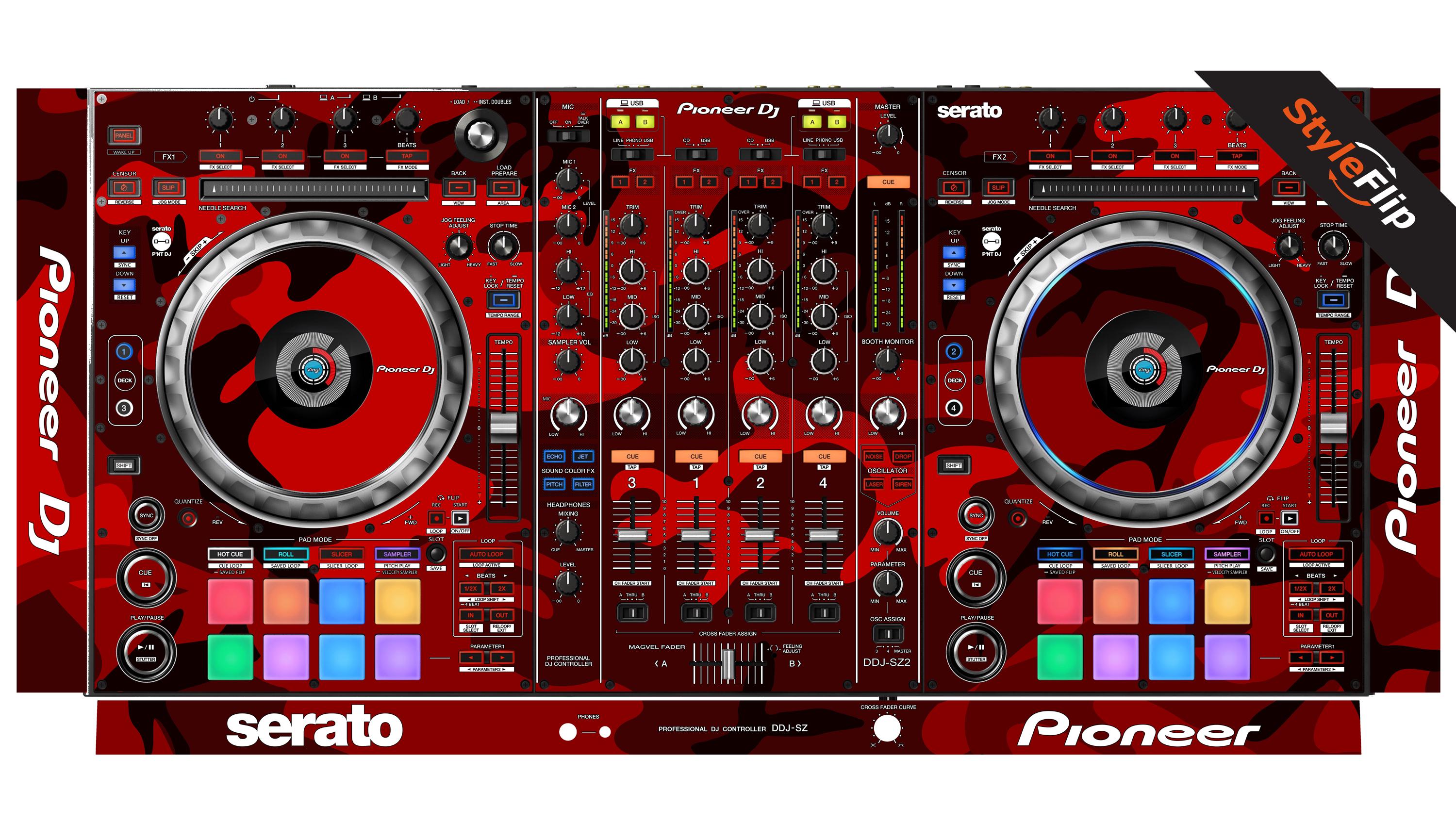 Pioneer DDJ-SZ 2 Skins | 7 Camo Designs | Protective Decal