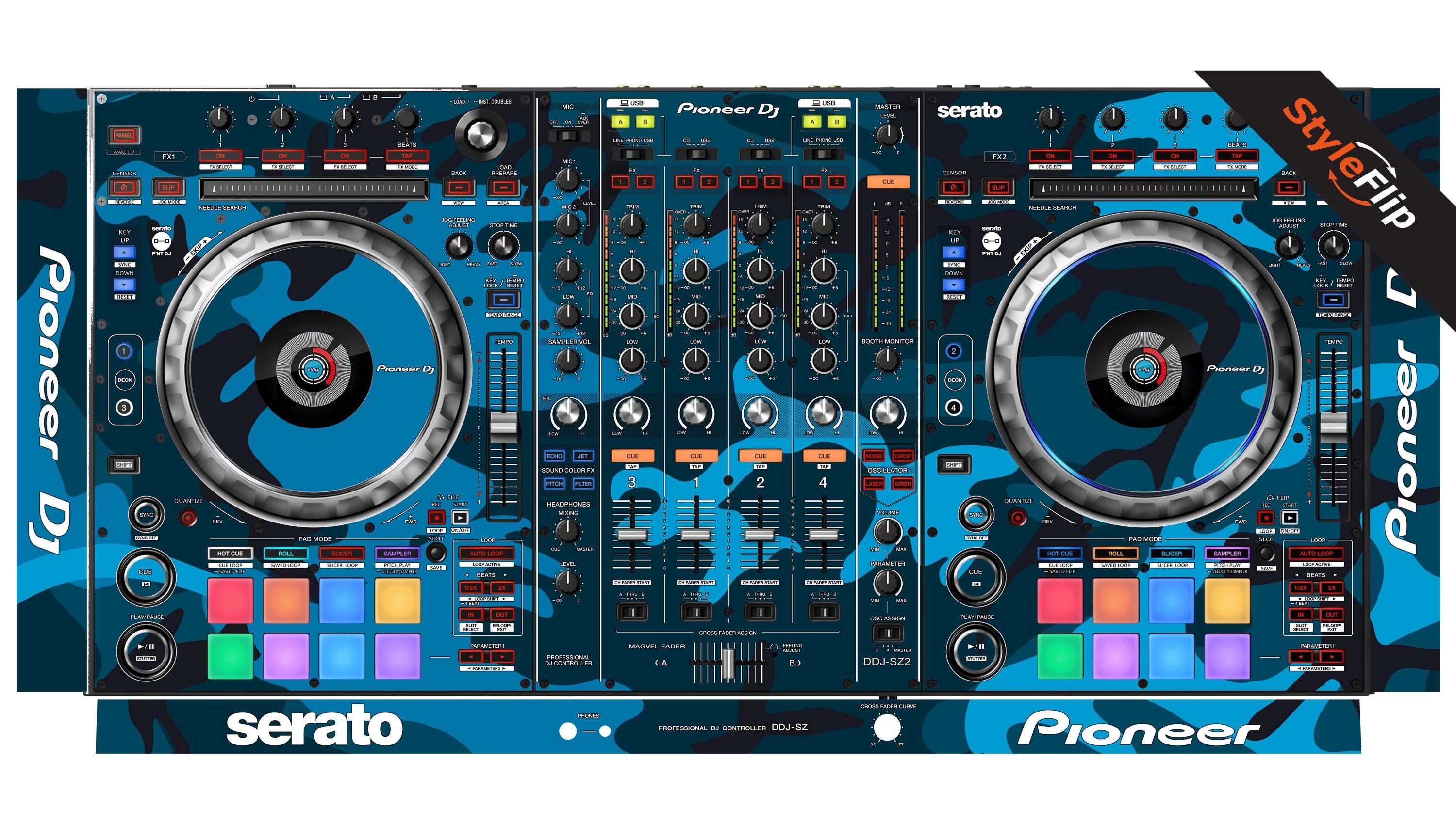 Pioneer DDJ-SZ 2 Skins | 7 Camo Designs | Protective Decal