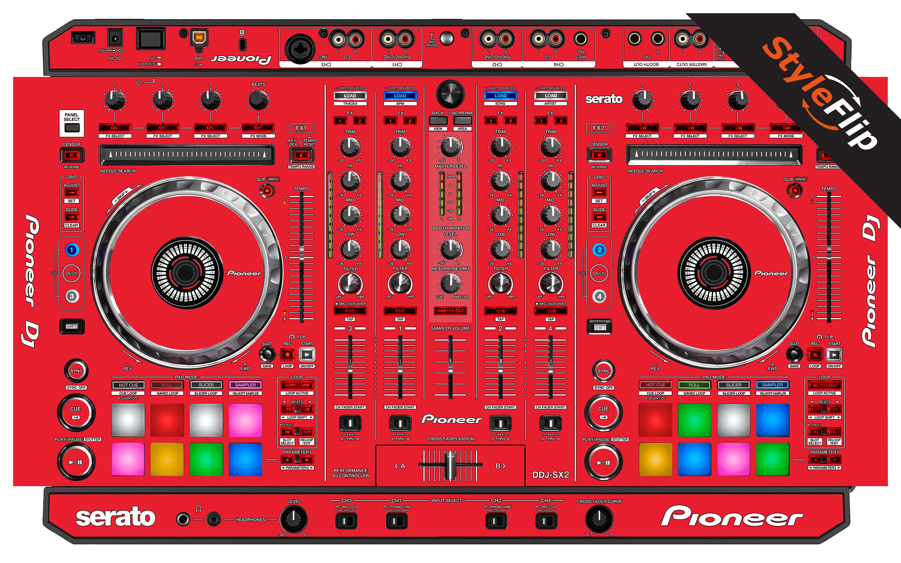 Pioneer DDJ-SX2 スキンシール | マルチカラー | 保護デカール 