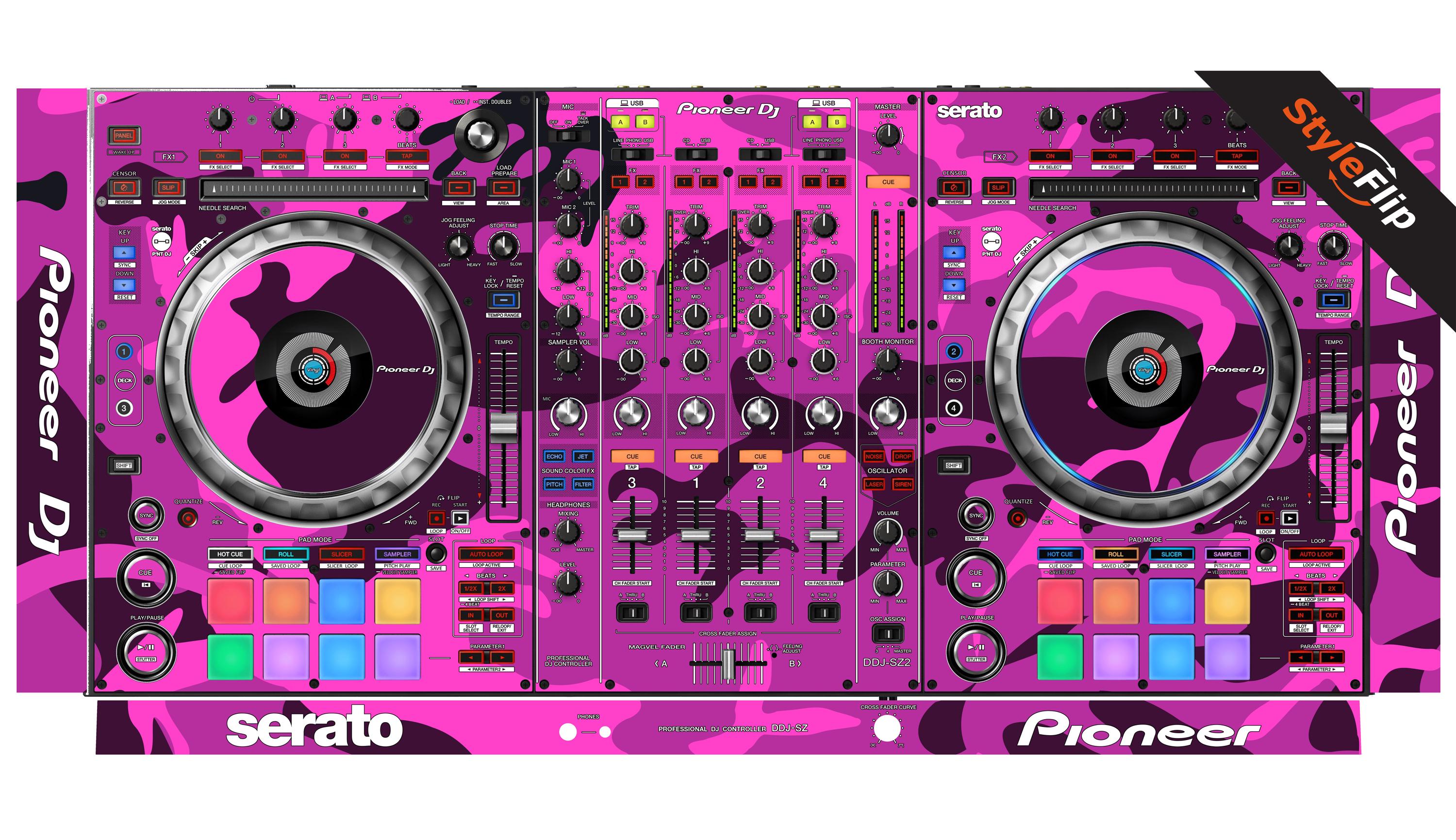 Pioneer DDJ-SZ 2 Skins | 7 Camo Designs | Protective Decal