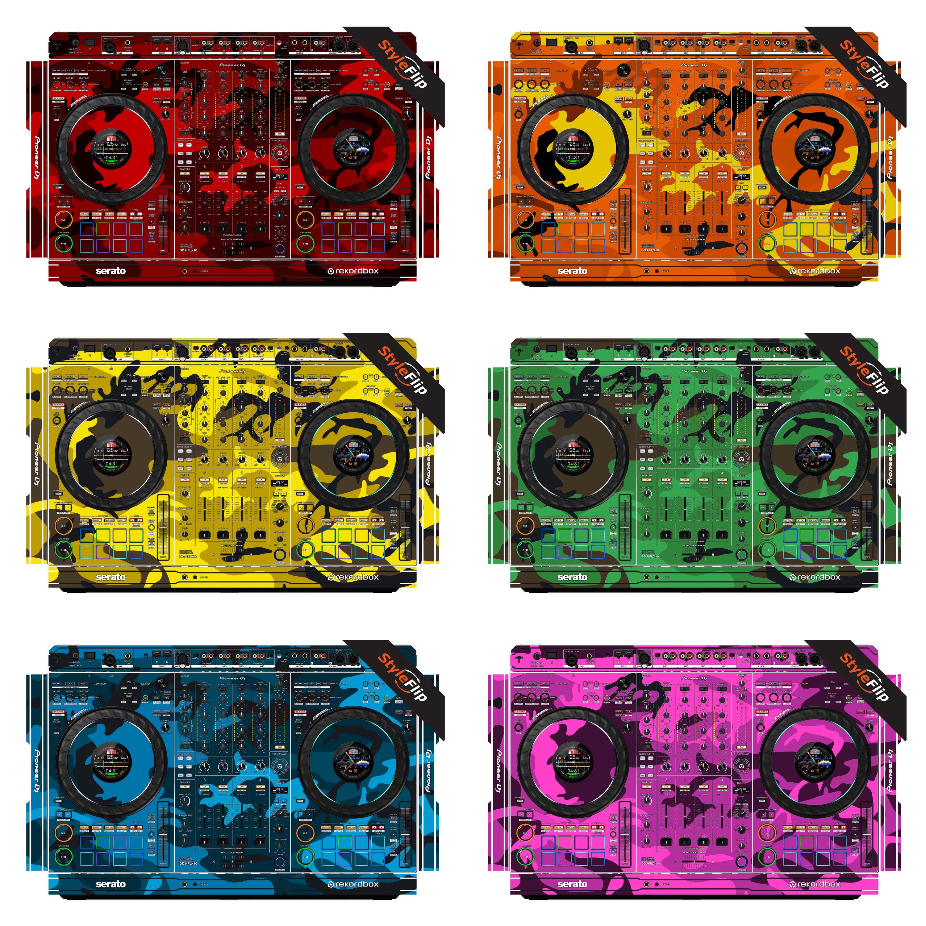 Pioneer DDJ-FLX10 Skins | 7 Camo Designs | Protective Decal