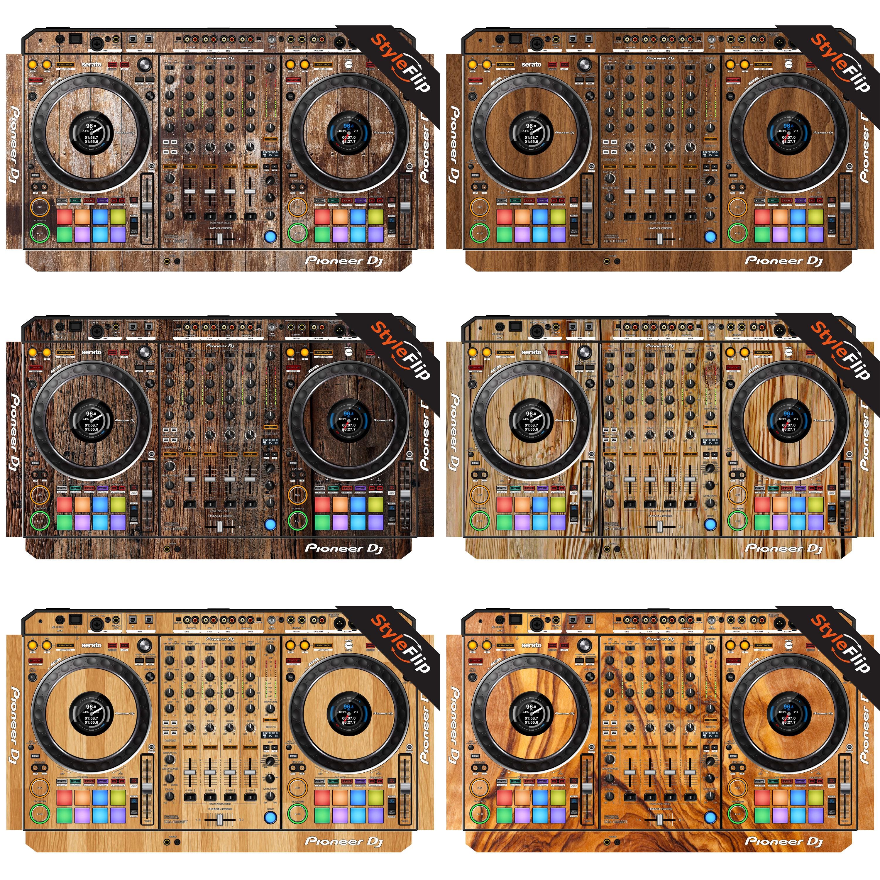Pioneer DDJ-1000 SRT Skins | 7 Wood Designs | Protective Decal