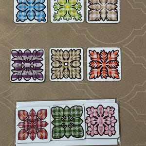 Palaka Hawaiian Quilt pattern Magnet sets