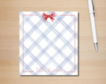 Red, White and Blue personalized custom notepad for women/girls