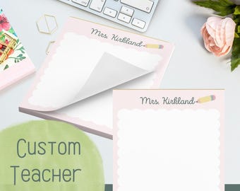Custom teacher notepad - personalized teacher gift