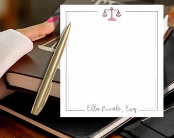 Custom Name Lawyer Notepad – Law School Graduation Gift