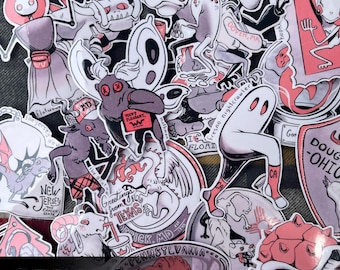 Cryptid Stickers: USA Folklore, Mothman, Bigfoot, Jersey Devil & More - Waterproof