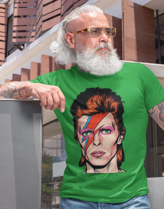 David Bowie Graphic Tee - Unisex Heavy Cotton Shirt, Retro Vibe