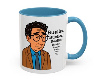 Taza de café con diseño inspirado en Bueller, taza divertida para la oficina, regalo para amantes del cine, taza de estilo retro, taza de café con humor, ideal para cumpleaños.