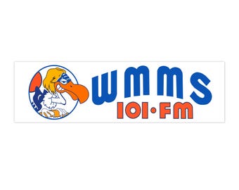 Pegatinas retro de los años 70 de WMMS 101-FM para parachoques, decoración divertida para el coche, emisora de radio vintage, regalo para amantes de la música, accesorios nostálgicos para vehículos.