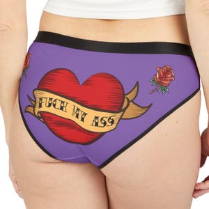 Turn over & F**K My Ass - Playful Women's Underwear, Kinky Loungewear, Cheeky Gift for Her, Sassy Underwear for Special Occasions, Anal Sex