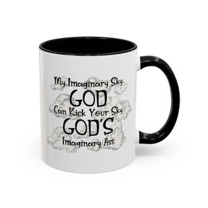 Imaginary Sky God Coffee Mug, Funny Atheist Gift, 11oz Ceramic Mug, Great for Coffee Lovers, Anti-Theist Gift, Thinking Person's Gift