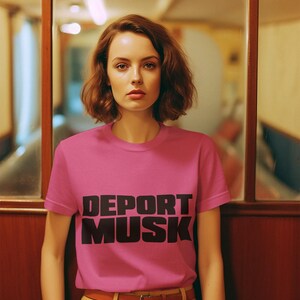DEPORT MUSK! Bold Statement Tee - Unisex Heavy Cotton, Perfect for Casual Wear, Political Gifts, Protest Gift, Anti-DOGE