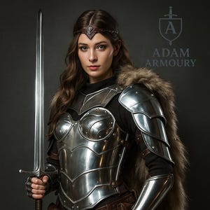 Medieval Knight Steel Lady Armor Set – Women’s Elven Queen Warrior Suit Cuirass,Pauldrons,Bracers | LARP, Cosplay, Costume l Lady Armor