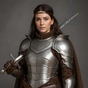 Knight Lady Warrior Half Body Armor  Medieval Lady Armor | LARP Women&#39;s armor Cosplay Armor | Gift For women