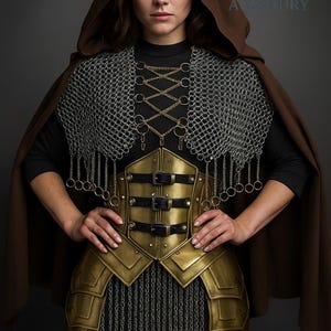 Medieval Steel Lady Knight Armor – Chainmail Skirt,Waist Armor Tassets, Cosplay Armor, Sca Armor, Larp Armor, Fantasy Armor, Gift for women