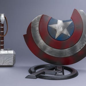 Schaden Captain America Schild | Schaden Thorshammer | Rächer Eng Spiel | Schild und Hammer | Bestes Geschenk Halloween