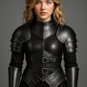 Medieval Steel Lady Knight Armor – Chainmail, Gorget & Pauldrons, Waist Armor, Sca Armor, Larp Armor, Fantasy Armor, Gift for women