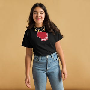 Racine, Wisconsin - Mapa rojo - Tallas para jóvenes