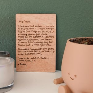 Custom Laser Engraved Postcard – Preserve Your Memories in Wood – Personalized Keepsake Gift