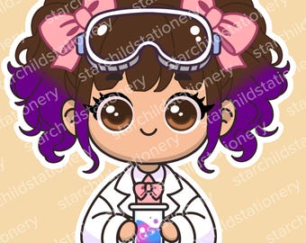 Science Girl Sticker – STEM Vinyl Sticker
