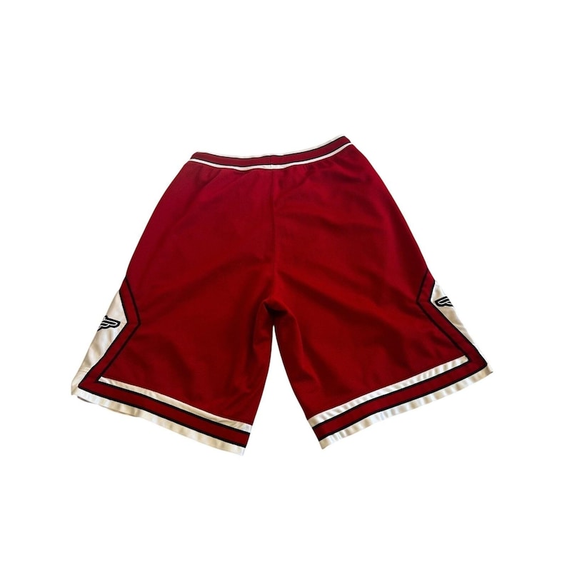 Szorty Nike Air Jordan z siateczki w kolorze czerwonym i białym z lat 90. w rozmiarze M zdjęcie 2