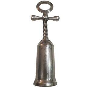 Sacacorchos y abridor de botellas vintage William Adams de plata chapada, estilo Walker Bell, mediados de siglo.