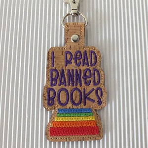 I Read Banned Books Keychain