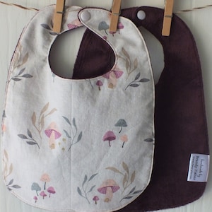 Mushrooms Baby Bib - Toadstools Baby Bib