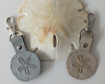 Sand Dollar Keychain - Sand Dollar Snap Tab