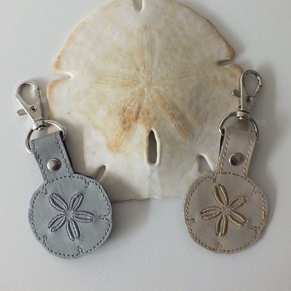 Sand Dollar Keychain - Sand Dollar Snap Tab