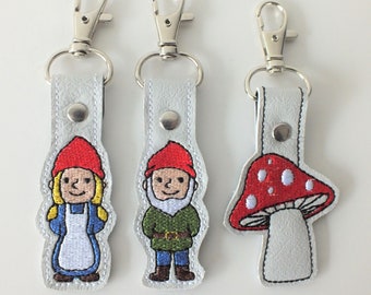 Gnome Keychain - Toadstool Keychain