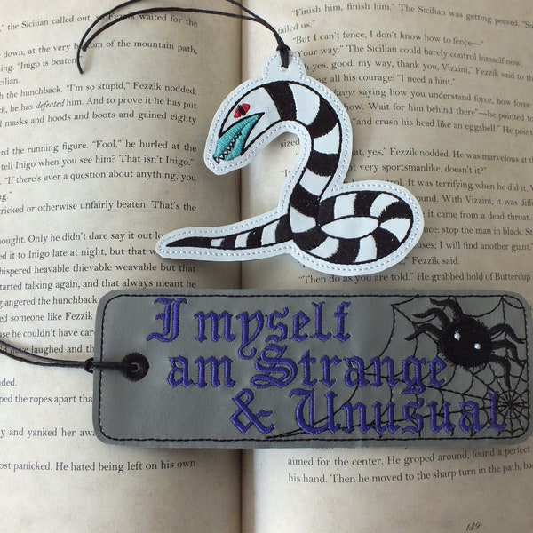 Beetlejuice Bookmark - Sandworm Bookmark - I Myself am Strange and Unusual Bookmark