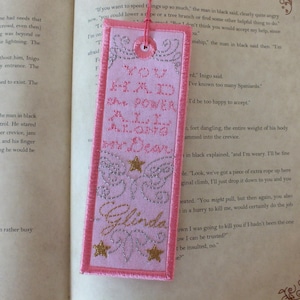 Glinda Bookmark - Wizard of Oz Embroidered Bookmark