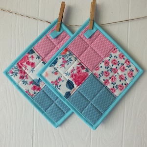 Roses Pot Holders - Patchwork Pot Holders