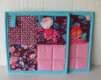 Roses Pot Holders - Patchwork Pot Holders