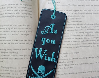 Princess Bride Bookmark - As You Wish Bookmark