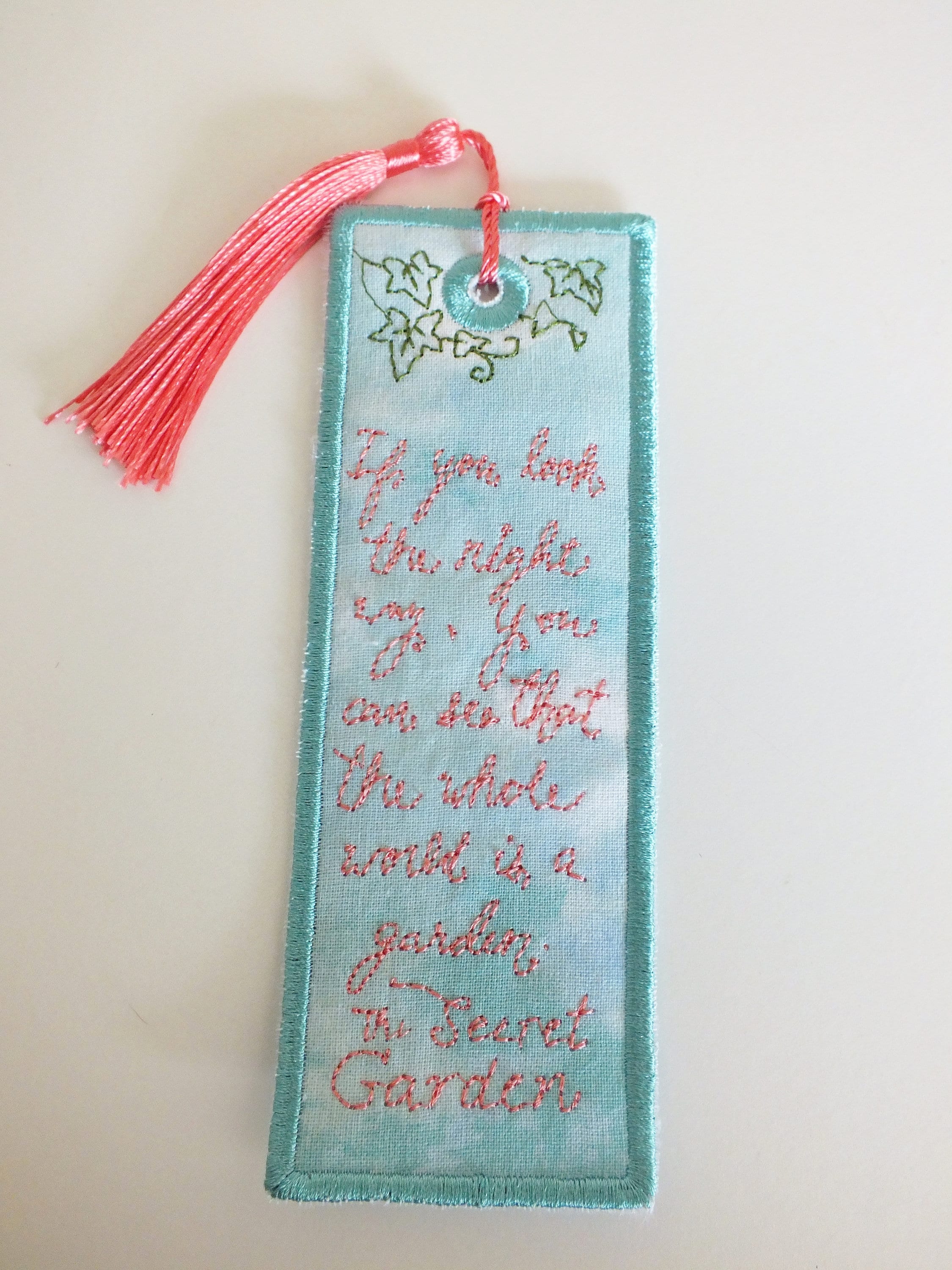 The Secret Garden Bookmark Embroidered Bookmark Etsy