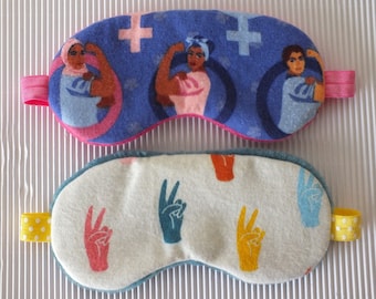 Girl Power Sleep Mask - Peace Sign Sleep Mask